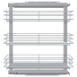 vidaXL Cesta de cocina extraíble 3 niveles plateada 47x35x56 cm vidaXL Cesta de cocina extraíble 3 niveles plateada 47x35x56 cm