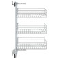 vidaXL Cesta de cocina extraíble 3 niveles plateada 47x35x56 cm vidaXL Cesta de cocina extraíble 3 niveles plateada 47x35x56 cm