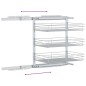 vidaXL Cesta de cocina extraíble 3 niveles plateada 47x35x56 cm vidaXL Cesta de cocina extraíble 3 niveles plateada 47x35x56 cm