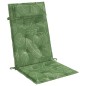 vidaXL Cojines silla respaldo alto 4 uds tela Oxford estampado hojas vidaXL Cojines silla respaldo alto 4 uds tela Oxford estampado hojas