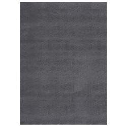 vidaXL Alfombra pelo corto blando suave lavable antracita 160x230 cm