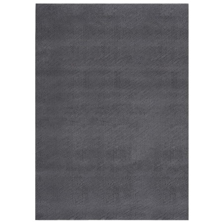 vidaXL Alfombra pelo corto blando suave lavable antracita 160x230 cm