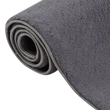 vidaXL Alfombra pelo corto blando suave lavable antracita 160x230 cm