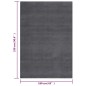 vidaXL Alfombra pelo corto blando suave lavable antracita 160x230 cm vidaXL Alfombra pelo corto blando suave lavable antracita 160x230 cm