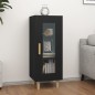 vidaXL Aparador de madera contrachapada negro 34,5x34x90 cm vidaXL Aparador de madera contrachapada negro 34,5x34x90 cm