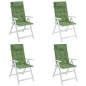 vidaXL Cojines silla respaldo alto 4 uds tela Oxford estampado hojas vidaXL Cojines silla respaldo alto 4 uds tela Oxford estampado hojas