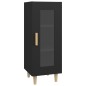 vidaXL Aparador de madera contrachapada negro 34,5x34x90 cm vidaXL Aparador de madera contrachapada negro 34,5x34x90 cm