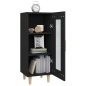 vidaXL Aparador de madera contrachapada negro 34,5x34x90 cm vidaXL Aparador de madera contrachapada negro 34,5x34x90 cm