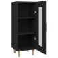 vidaXL Aparador de madera contrachapada negro 34,5x34x90 cm vidaXL Aparador de madera contrachapada negro 34,5x34x90 cm