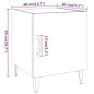 vidaXL Mesita de noche 2 uds madera contrachapada color roble marrón