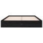 vidaXL Estructura de cama doble pequeña madera maciza negro 120x190 cm
