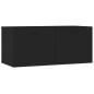 vidaXL Armario de pared madera contrachapada negro 80x35x36,5 cm