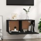 vidaXL Armario de pared madera contrachapada negro 80x35x36,5 cm