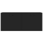 vidaXL Armario de pared madera contrachapada negro 80x35x36,5 cm