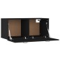 vidaXL Armario de pared madera contrachapada negro 80x35x36,5 cm