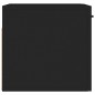 vidaXL Armario de pared madera contrachapada negro 80x35x36,5 cm