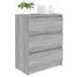vidaXL Aparador de madera contrachapada gris Sonoma 60x35x76 cm
