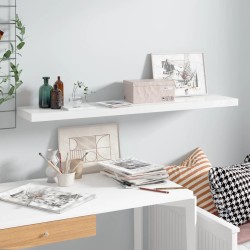 vidaXL Estante flotante de pared blanco brillante MDF 120x23,5x3,8 cm