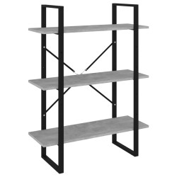 vidaXL Estantería madera contrachapada gris hormigón 80x30x105 cm