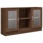 vidaXL Vitrina madera contrachapada roble marrón 120x30,5x70 cm vidaXL Vitrina madera contrachapada roble marrón 120x30,5x70 cm