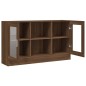 vidaXL Vitrina madera contrachapada roble marrón 120x30,5x70 cm vidaXL Vitrina madera contrachapada roble marrón 120x30,5x70 cm