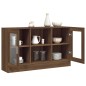 vidaXL Vitrina madera contrachapada roble marrón 120x30,5x70 cm vidaXL Vitrina madera contrachapada roble marrón 120x30,5x70 cm