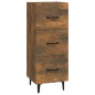 vidaXL Aparador madera de ingeniería roble ahumado 34,5x34x90 cm vidaXL Aparador madera de ingeniería roble ahumado 34,5x34x90 cm