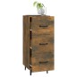 vidaXL Aparador madera de ingeniería roble ahumado 34,5x34x90 cm vidaXL Aparador madera de ingeniería roble ahumado 34,5x34x90 cm