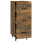 vidaXL Aparador madera de ingeniería roble ahumado 34,5x34x90 cm vidaXL Aparador madera de ingeniería roble ahumado 34,5x34x90 cm