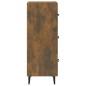 vidaXL Aparador madera de ingeniería roble ahumado 34,5x34x90 cm vidaXL Aparador madera de ingeniería roble ahumado 34,5x34x90 cm