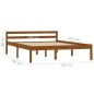 vidaXL Estructura de cama madera maciza pino marrón miel 120x200 cm vidaXL Estructura de cama madera maciza pino marrón miel 120x200 cm