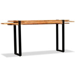 vidaXL Mesa consola de madera maciza reciclada ajustable 