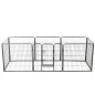 vidaXL Corral para perros 8 paneles de acero 80x80 cm negro vidaXL Corral para perros 8 paneles de acero 80x80 cm negro