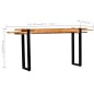 vidaXL Mesa consola de madera maciza reciclada ajustable vidaXL Mesa consola de madera maciza reciclada ajustable