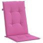 vidaXL Cojines para sillas con respaldo alto 4 uds tela rosa