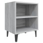 vidaXL Mesitas de noche 2 uds patas de metal gris Sonoma 40x30x50 cm vidaXL Mesitas de noche 2 uds patas de metal gris Sonoma 40x30x50 cm