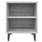 vidaXL Mesitas de noche 2 uds patas de metal gris Sonoma 40x30x50 cm vidaXL Mesitas de noche 2 uds patas de metal gris Sonoma 40x30x50 cm