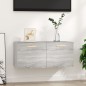 vidaXL Armario de pared madera contrachapada gris Sonoma 80x35x36,5 cm vidaXL Armario de pared madera contrachapada gris Sonoma 80x35x36,5 cm