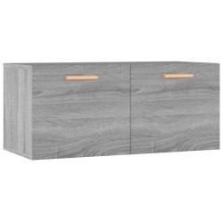 vidaXL Armario de pared madera contrachapada gris Sonoma 80x35x36,5 cm