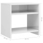 vidaXL Mesitas de noche 2 uds madera contrachapada blanco 40x30x40 cm vidaXL Mesitas de noche 2 uds madera contrachapada blanco 40x30x40 cm