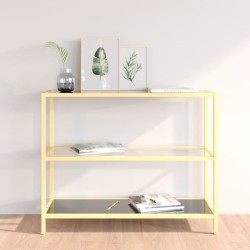 vidaXL Estantería transparente y negro vidrio templado 100x36x90 cm