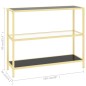 vidaXL Estantería transparente y negro vidrio templado 100x36x90 cm