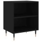 vidaXL Mesita de noche madera de ingeniería negro 40x30x50 cm vidaXL Mesita de noche madera de ingeniería negro 40x30x50 cm