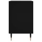 vidaXL Mesita de noche madera de ingeniería negro 40x30x50 cm vidaXL Mesita de noche madera de ingeniería negro 40x30x50 cm