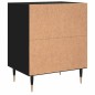 vidaXL Mesita de noche madera de ingeniería negro 40x30x50 cm vidaXL Mesita de noche madera de ingeniería negro 40x30x50 cm