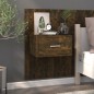 vidaXL Mesita de noche de pared roble ahumado vidaXL Mesita de noche de pared roble ahumado