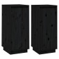 vidaXL Aparador 2 uds madera maciza de pino negro 31,5x34x75 cm vidaXL Aparador 2 uds madera maciza de pino negro 31,5x34x75 cm