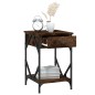 vidaXL Mesita de noche madera contrachapada roble ahumado 40x42x60 cm vidaXL Mesita de noche madera contrachapada roble ahumado 40x42x60 cm