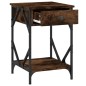 vidaXL Mesita de noche madera contrachapada roble ahumado 40x42x60 cm vidaXL Mesita de noche madera contrachapada roble ahumado 40x42x60 cm