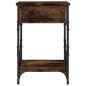 vidaXL Mesita de noche madera contrachapada roble ahumado 40x42x60 cm vidaXL Mesita de noche madera contrachapada roble ahumado 40x42x60 cm